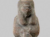 Aeg T 38  Aeg T 38, Vermutl. Theben, 21. Dynastie, Uschebti-Aufseher, Roter Ton, H 10,6 cm, B 3,5 cm, T 2,9 cm : Bestandskatalog Ägypten, Museumsfoto: Claus Cordes
